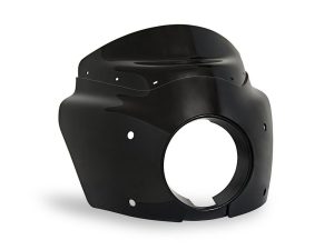 Black motorcycle fairing part for Revelry Motorcycles.