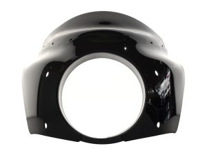 High-quality black and white motorcycle helmet chin guard for Revelry Motorcycles.