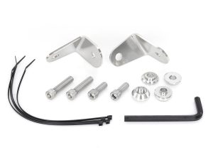 Aluminium motorcycle mounting kit with screws and tools for Revelry Motorcycles.