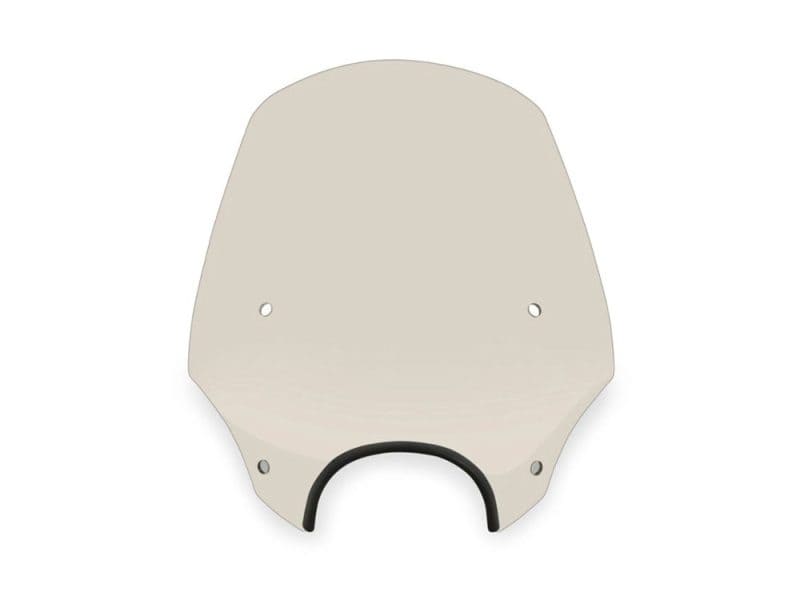 El Paso Windshield. Solar/Tint. 17in. High. Fits models with 5-3/4in. Headlights. Clear motorcycle windscreen compatible with Revelry Motorcycles for enhanced visibility and protection.