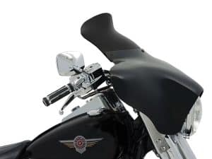 Motorcycle windshield and handlebar accessories for Harley-Davidson street bikes.