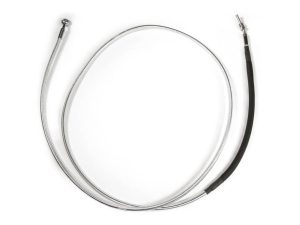 Flexible motorcycle brake or clutch cable, durable and high-performance.