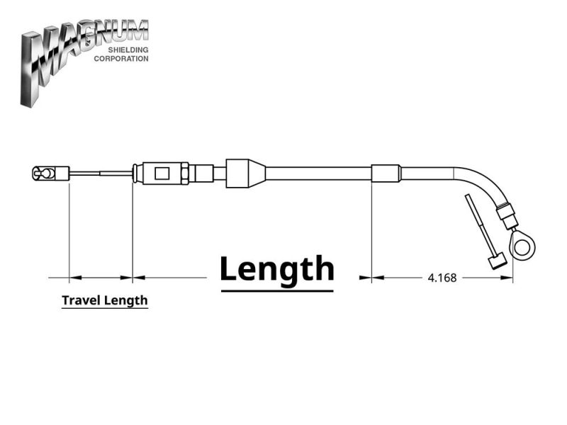 Robust motorcycle cable with precise length specifications for Revelry Motorcycles accessories.