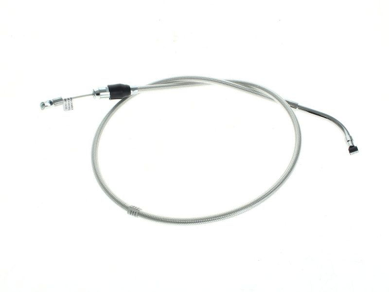 Stainless steel motorcycle clutch cable for Revelry Motorcycles, durable and reliable.