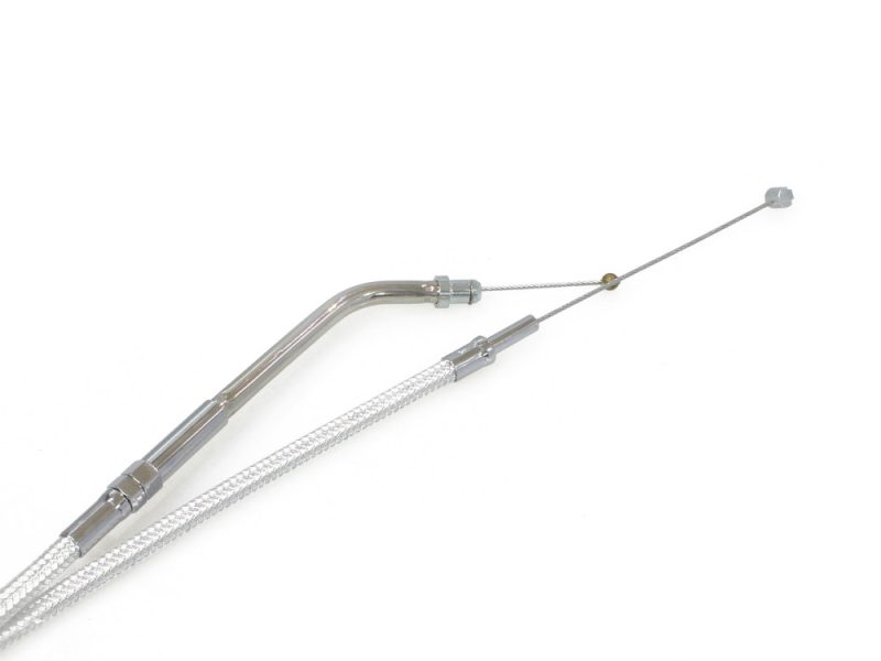 Steel motorcycle clutch cable for Revelry Motorcycles, durable and reliable.