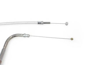 Flexible clutch and throttle cables for motorcycles by Revelry Motorcycles.