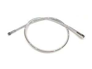 Flexible stainless steel motorcycle brake or clutch hydraulic line for Revelry Motorcycles.
