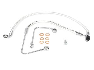High-performance motorcycle brake lines and fittings for Harley Davidson bikes.