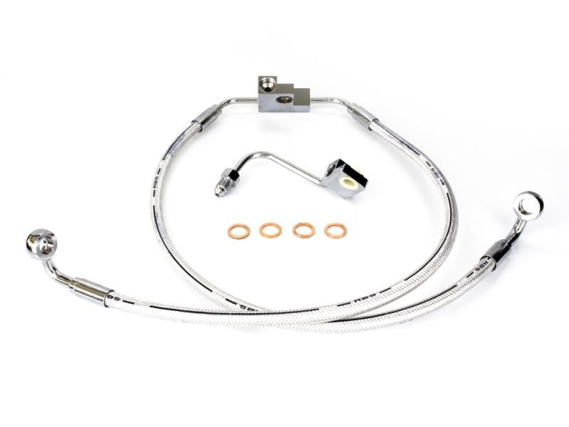 High-performance motorcycle brake lines and fittings from Revelry Motorcycles.