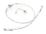 High-performance motorcycle brake lines for Revelry Motorcycles, durable stainless steel braided hoses.