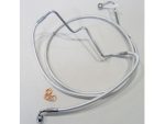 Flexible metal brake lines for motorcycles, high-quality braided hoses for reliable performance.
