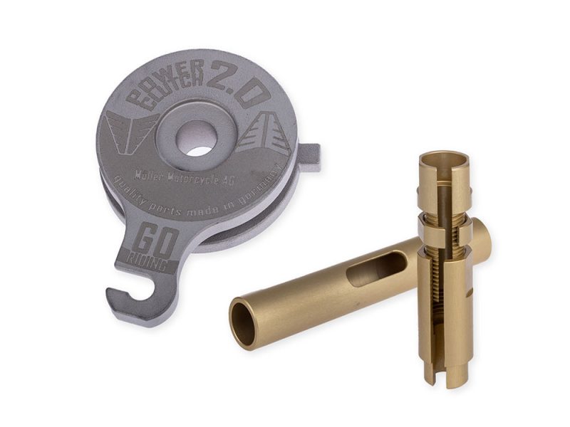 Power Clutch with Muller Clutch Control Kit. Fits Milwaukee-Eight 2017up with Cable Clutch High-performance motorcycle parts for Revelry Motorcycles, including precision CNC components for custom builds.