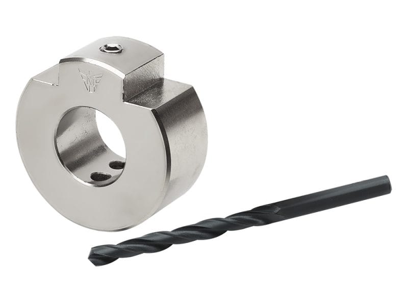 High-precision motorcycle bearing extractor tool with drill bit for Revelry Motorcycles repair and maintenance.