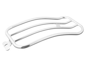 Chrome motorcycle luggage rack for Revelry Motorcycles accessories.
