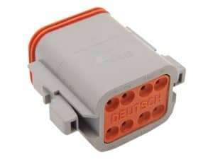 High-quality Deutsch electrical connector for motorcycle wiring and accessories.