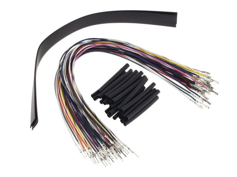 Handlebar Wiring Harness 15in. Extension Kit. Fits Touring 2007-2013. Multi-coloured motorcycle wiring harness extension kit for Revelry Motorcycles.