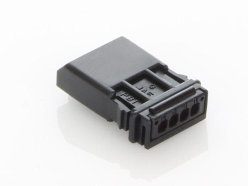 Battery connector for motorcycle electrical systems.