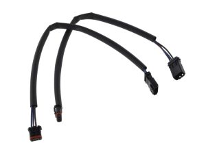 Two Yamaha motorcycle wiring harness cables with connectors.