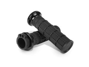Rubber motorcycle handlebar grips for motorcyclists and bike enthusiasts.