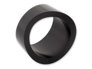 Black motorcycle spacer wheel part for Revelry Motorcycles, durable and high-quality.