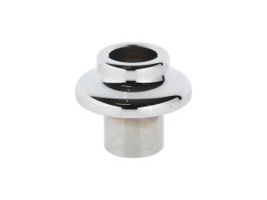 High-quality motorcycle handlebar part with black and white design, suitable for cruiser bikes.