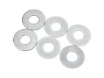 Aramid fiber washers for motorcycle maintenance and repairs.