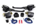 Handlebar Control Kit - Black Contrast Cut. Fits HD 1996-2011 with Hydraulic Clutch & Cable Throttle with Single Disc Rotor.