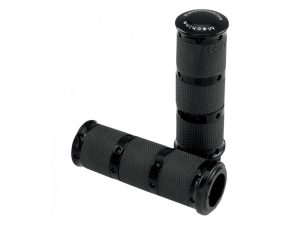 Contour XL Handgrips - Black. Fits H-D with Throttle Cable.