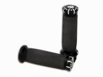 Rubber motorcycle handlebar grips for Revelry Motorcycles, durable and non-slip.