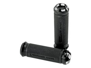 Apex Handgrips - Black Contrast Cut. Fits H-D with Throttle Cable.