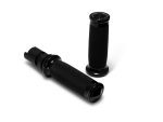 High-quality black motorcycle handlebar grips for Revelry Motorcycles.