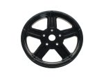 Black motorcycle wheel rim for Harley-Davidson, high-quality motorcycle accessories.