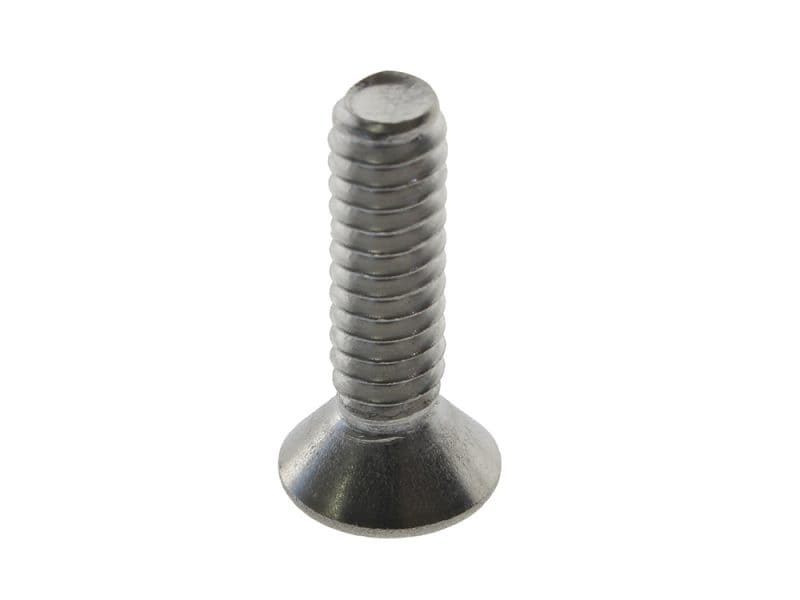 Stainless steel motorcycle screw for Revelry Motorcycles, durable fastener for custom bike builds.