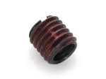 Rusty red motorcycle shock absorber bump stop for Revelry Motorcycles, durable and high-quality.
