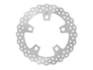 High-performance motorcycle brake rotor for Revelry Motorcycles Australian custom bikes.