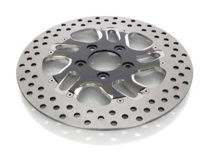 High-performance motorcycle brake disc for Revelry Motorcycles Australia.