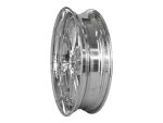 Sleek chrome motorcycle wheel for vintage and custom bikes | Revelry Motorcycles.