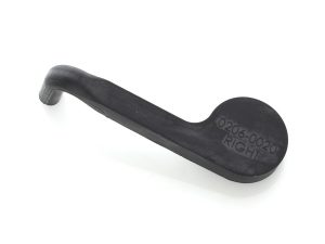 Rubber motorcycle part, black replacement component for bikes from Revelry Cycles.