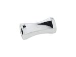 Shiny chrome motorcycle handlebar grip end cap for Revelry bikes and custom cruisers.