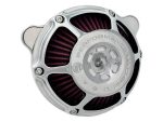 High-performance motorcycle air filter with aluminium housing, ideal for custom bikes.