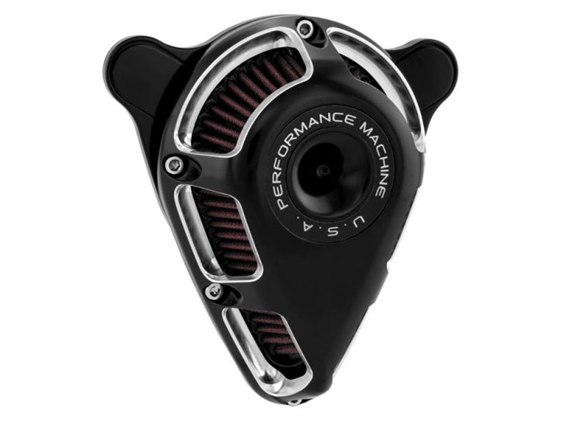 Jet Air Cleaner Kit - Black Contrast Cut. Fits Touring 2017-2024 & Softail 2018-2024 High-performance motorcycle air filter with precision engineering.