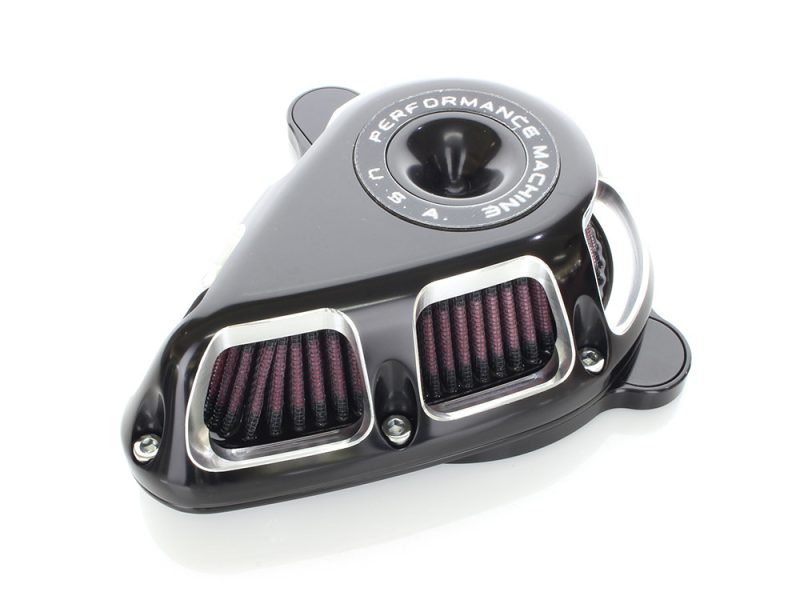 High-performance motorcycle air intake filter for Revelry Motorcycles, enhances engine airflow.