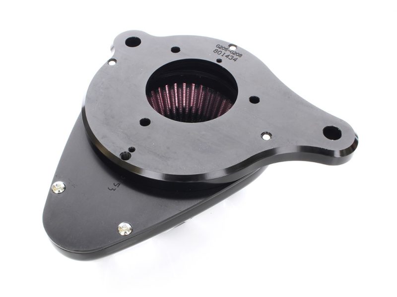 High-performance motorcycle air filter for Revelry Motorcycles.