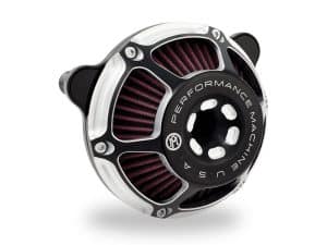 High-performance motorcycle air filter for Revelry Motorcycles custom bikes.