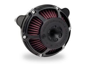 High-performance motorcycle radial air filter for revving engines and enhanced airflow.
