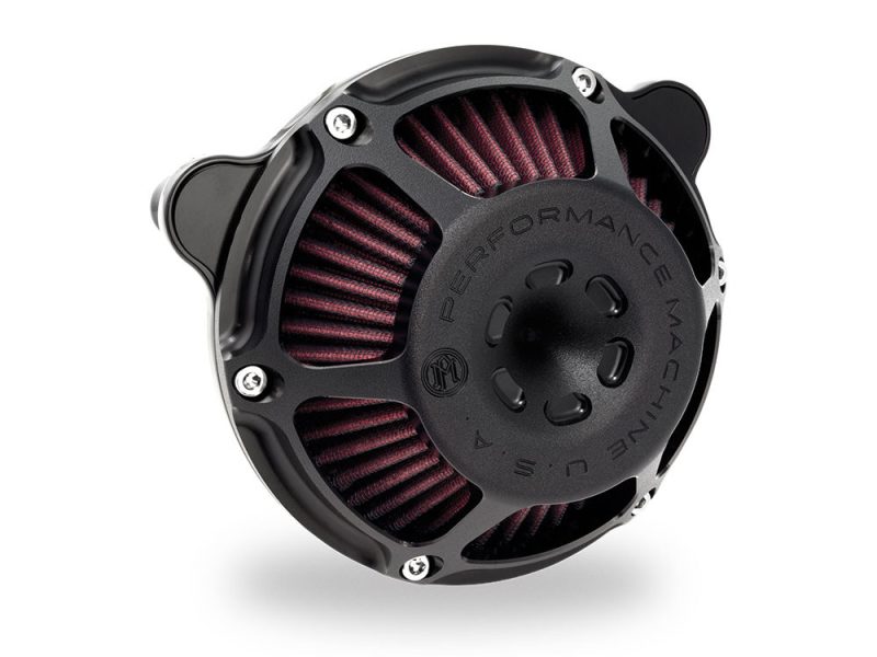 High-performance motorcycle radial air filter for revving engines and enhanced airflow.