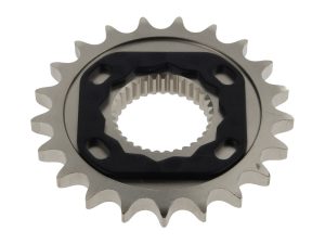 High-performance motorcycle sprocket with black alloy hub, ideal for racing and daily riding.