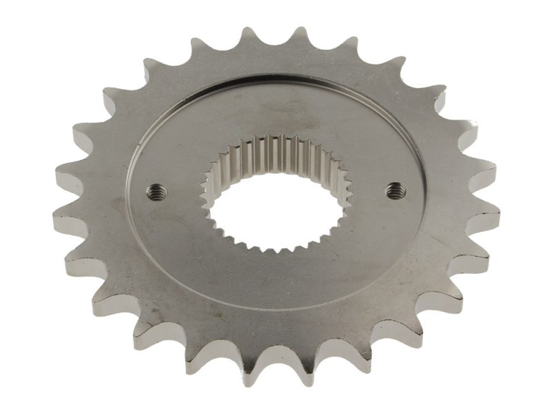 24 Tooth 0.500 Offset Transmission Sprocket. Fits 5spd Big Twin 1987-2006 & Sportster 2006-2021 High-quality motorcycle sprocket for Revelry Motorcycles and custom bike builds.