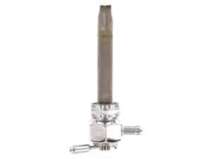 High-performance motorcycle fuel nozzle with precision thread and durable metal construction.