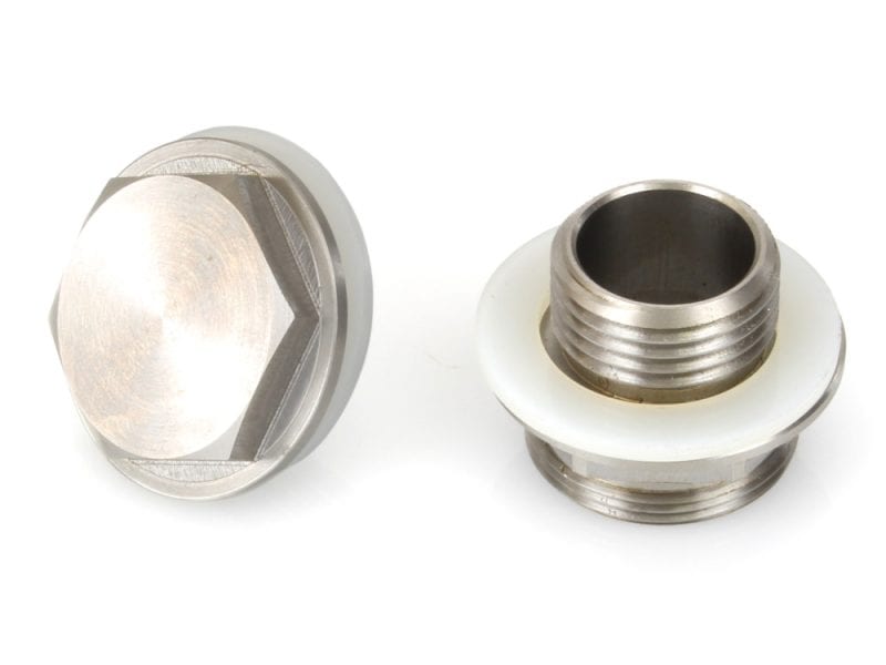 Aluminium motorcycle wheel axle caps for Revelry Motorcycles, durable and corrosion-resistant components.